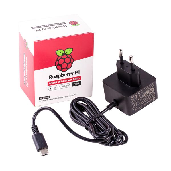 Chargeur officiel Raspberry Pi 4 USB-C Noir