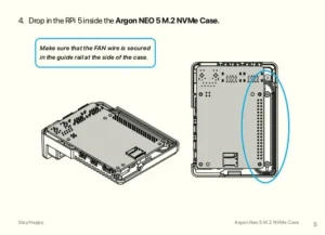 Argon NEO 5 BRED Boîtier pour Raspberry Pi 5 avec ventilateur intégré