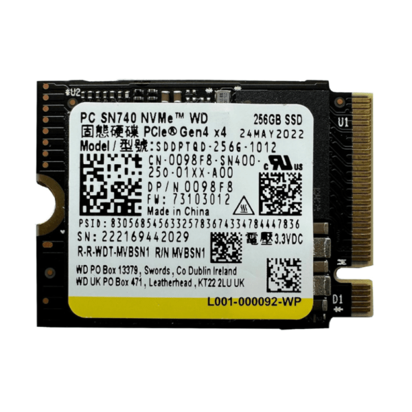 Disque dur interne SSD M.2 2280 PCIe Gen3 x4 NVMe 250 Go (WDS250G2G0C)