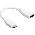 Mini HDMI Male to HDMI Female Cable White