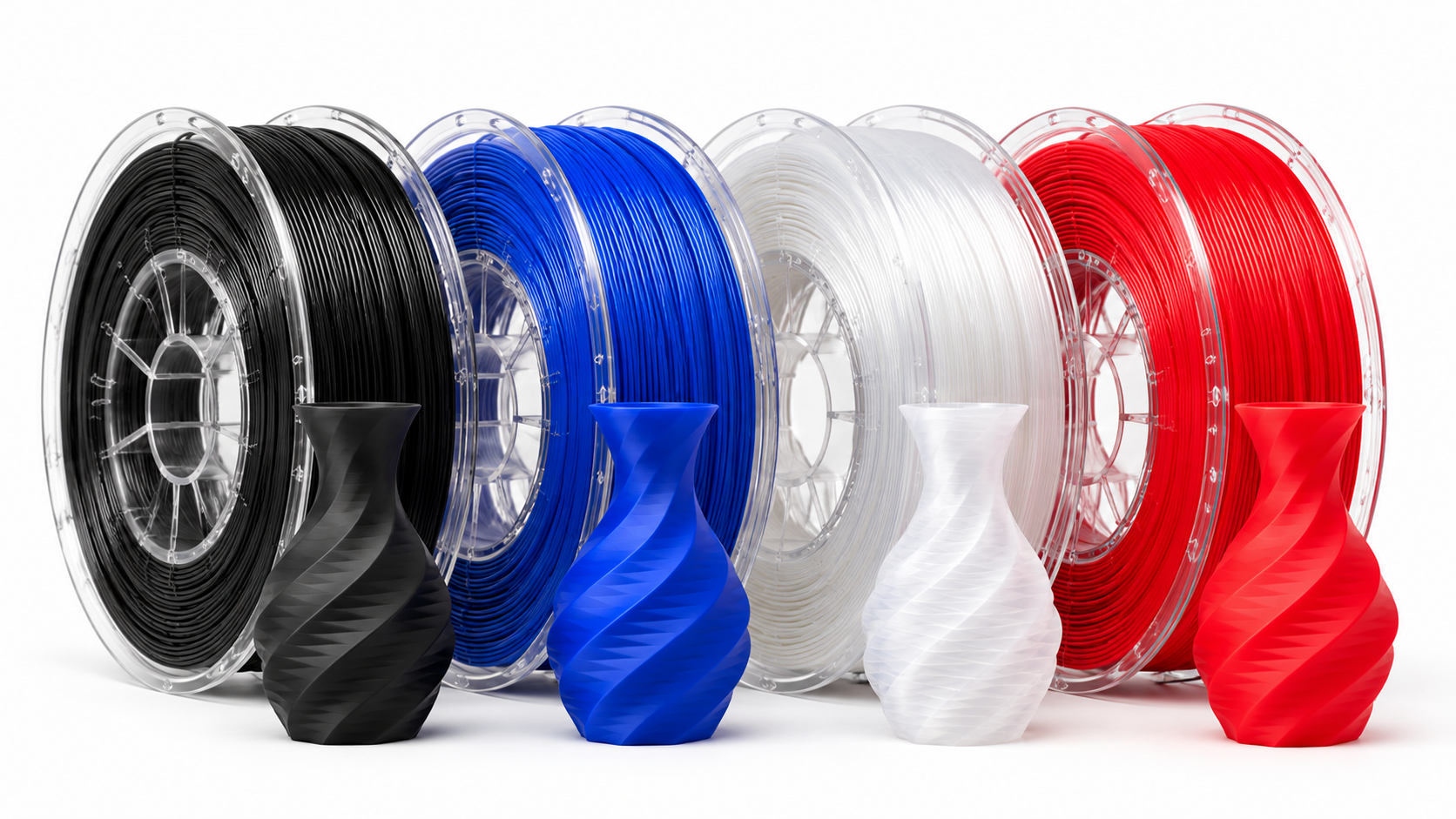Filament ABS 1,75 mm – Bobines de 1 kg en quatre couleurs pour impression 3D Filament ABS 1,75 mm – Bobines de 1 kg en quatre couleurs pour impression 3D